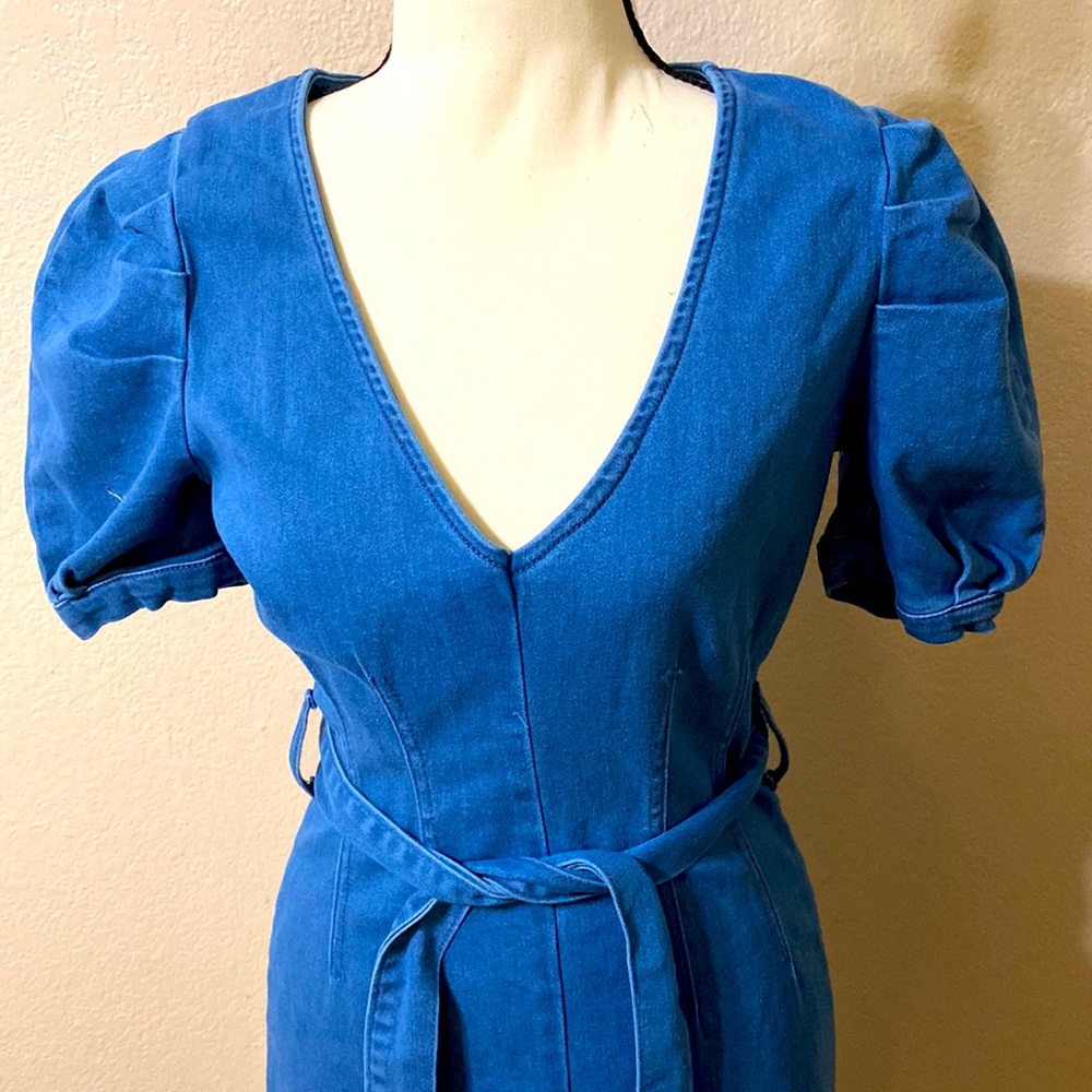 Denim wide leg jumpsuit - Picture 4 of 4